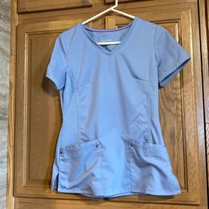Healing Hands Purple Label Small Scrub Top and XS Scrub Bottoms - Gray